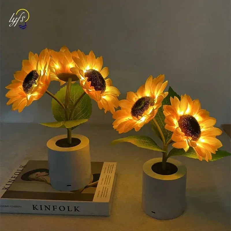 Sunflower Rechargeable Night Light for Effortless Serenity