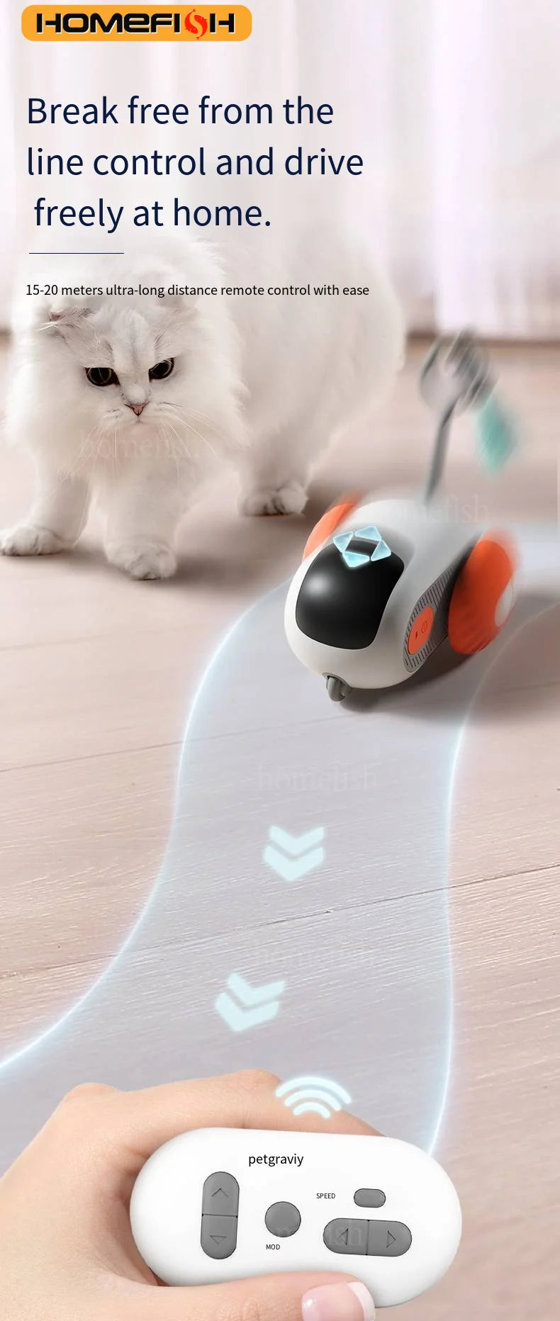 Smart Cat Car Toy - Instant Chase Fun for Active Cats