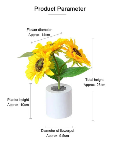 Sunflower Rechargeable Night Light for Effortless Serenity