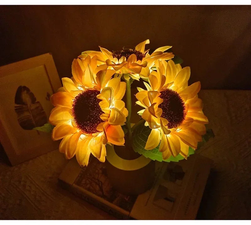 Sunflower Rechargeable Night Light for Effortless Serenity
