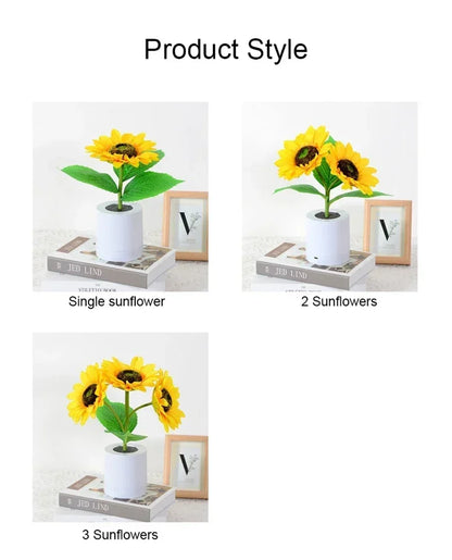 Sunflower Rechargeable Night Light for Effortless Serenity