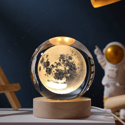 3D Crystal Ball Lamp – Transform Nights into Cosmic Wonder