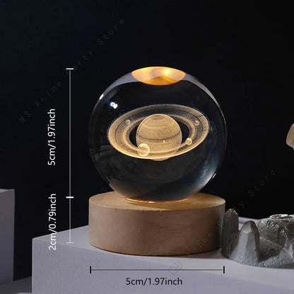 3D Crystal Ball Lamp – Transform Nights into Cosmic Wonder