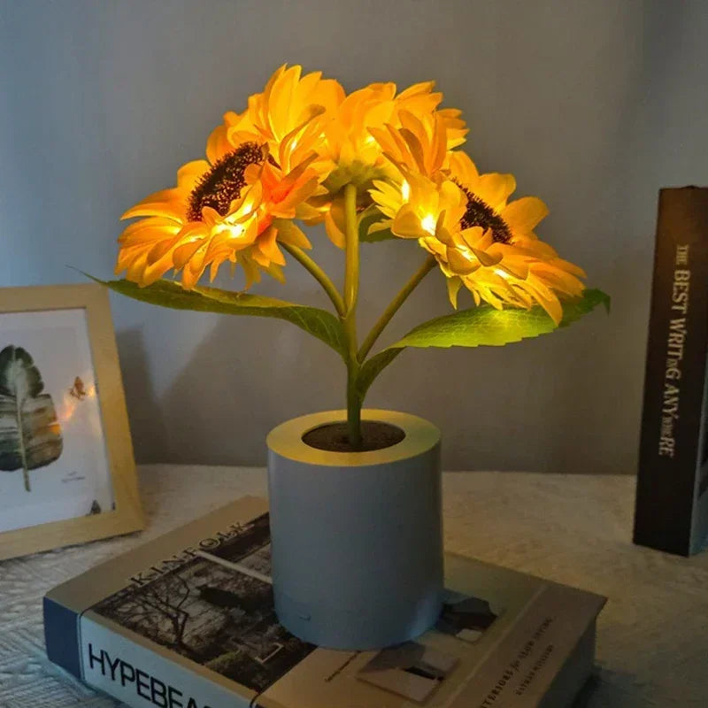 Sunflower Rechargeable Night Light for Effortless Serenity