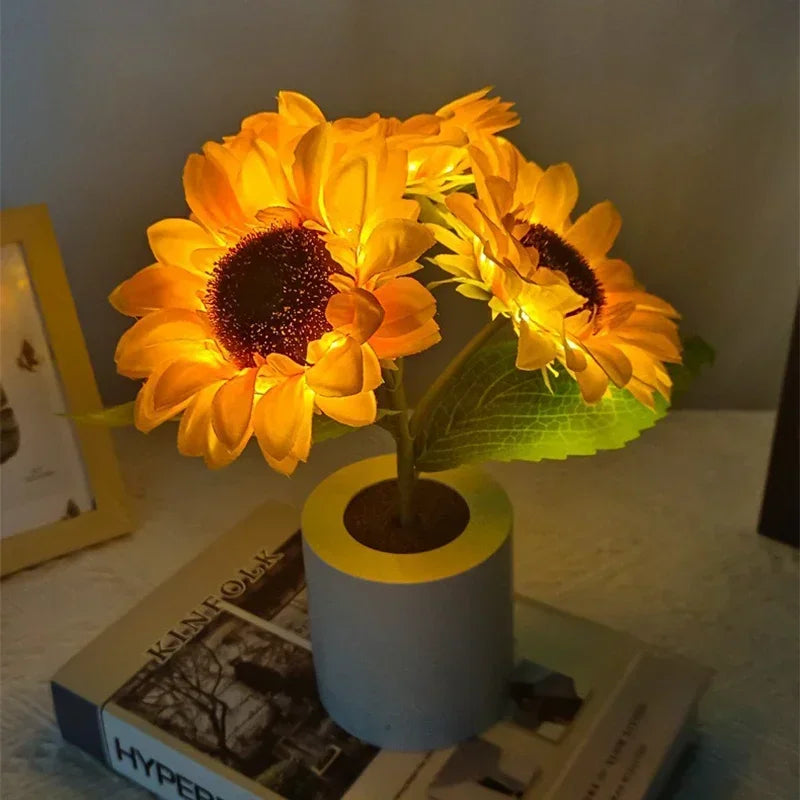 Sunflower Rechargeable Night Light for Effortless Serenity