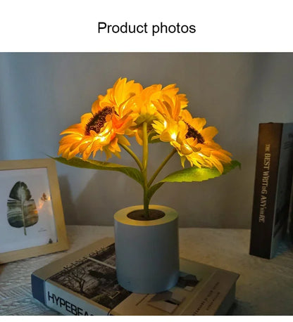 Sunflower Rechargeable Night Light for Effortless Serenity