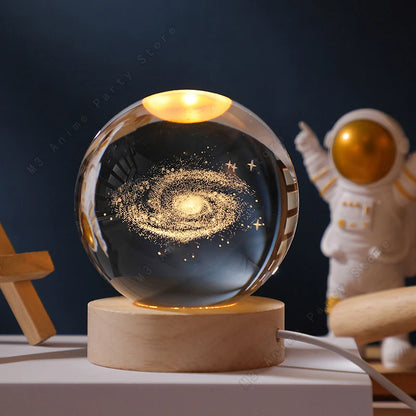 3D Crystal Ball Lamp – Transform Nights into Cosmic Wonder