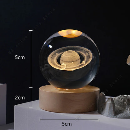 3D Crystal Ball Lamp – Transform Nights into Cosmic Wonder