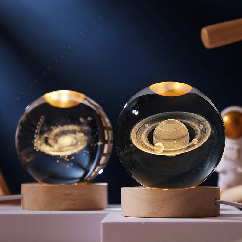 3D Crystal Ball Lamp – Transform Nights into Cosmic Wonder