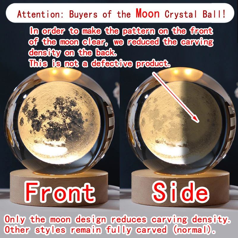 3D Crystal Ball Lamp – Transform Nights into Cosmic Wonder