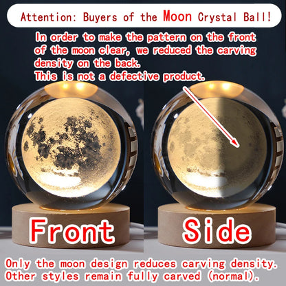 3D Crystal Ball Lamp – Transform Nights into Cosmic Wonder